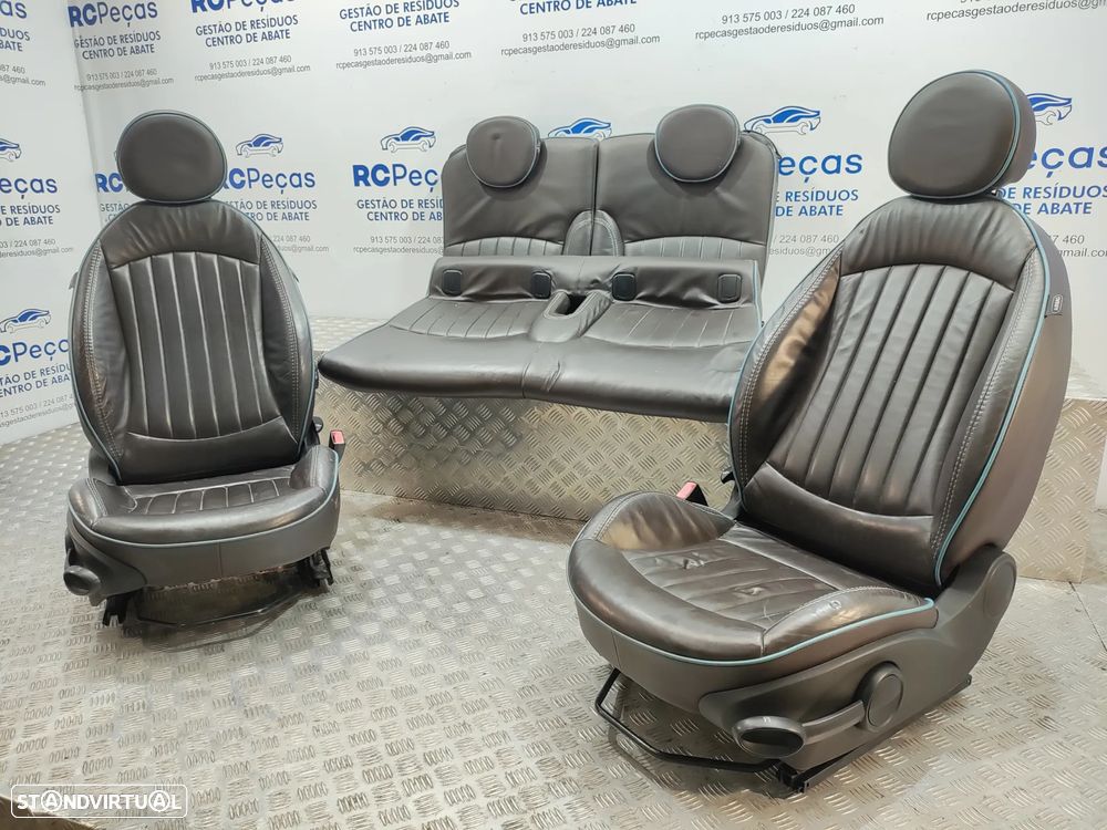 Conjunto de bancos em pele castanhos Mini Cooper S R57 Cabrio LCI - 3