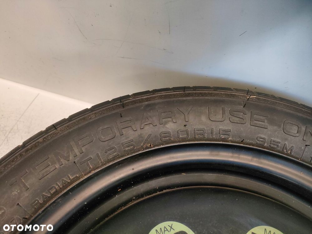 PEUGEOT 207 1,6 HDI KOŁO DOJAZDOWE ZAPASOWE 125/80/15 4X108 - 5