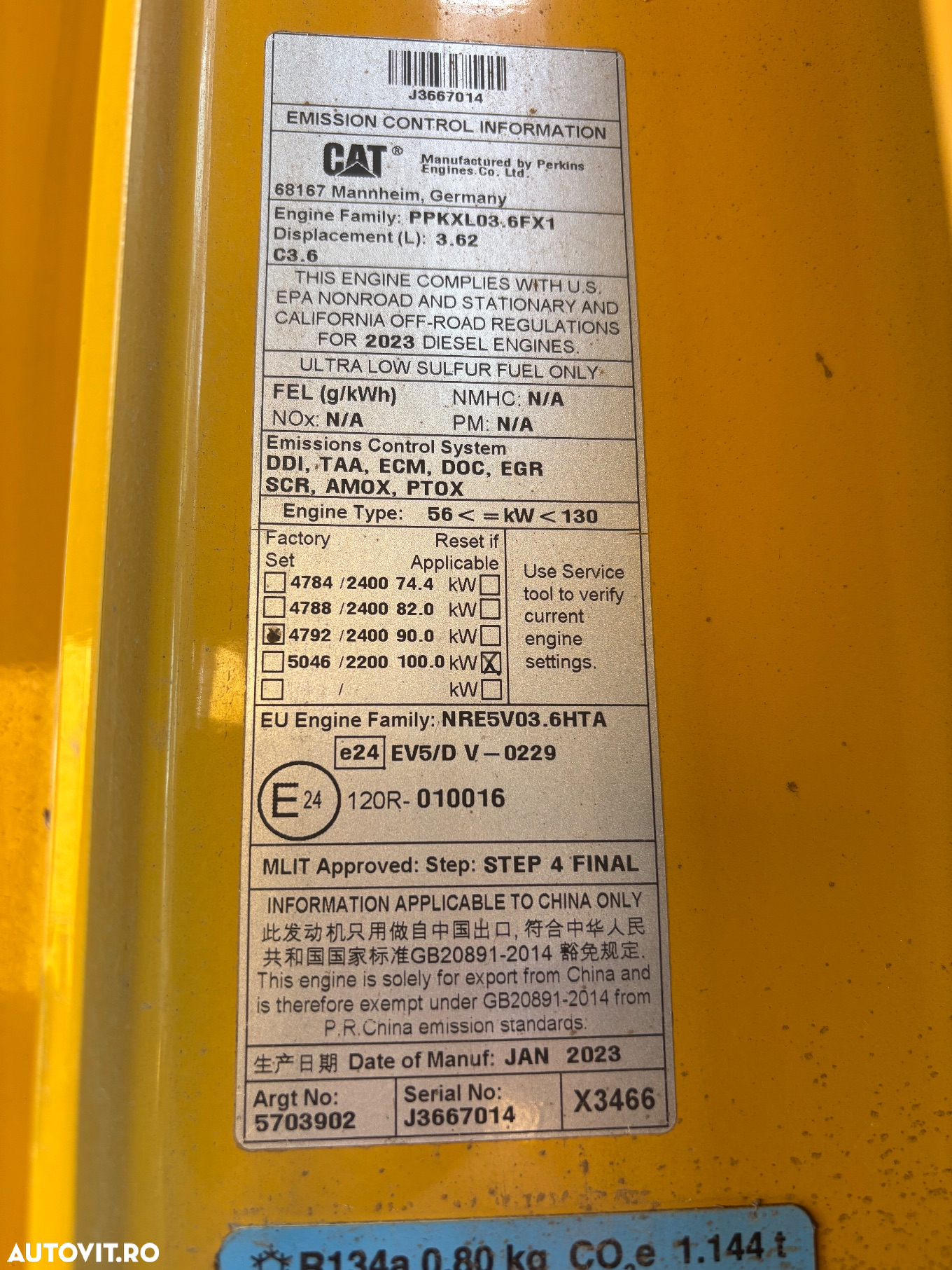 Cat M314, an 2023, utilaj nou/nefolosit, echipat cu sistem de ghidare 3D Trimble din fabrica - 4