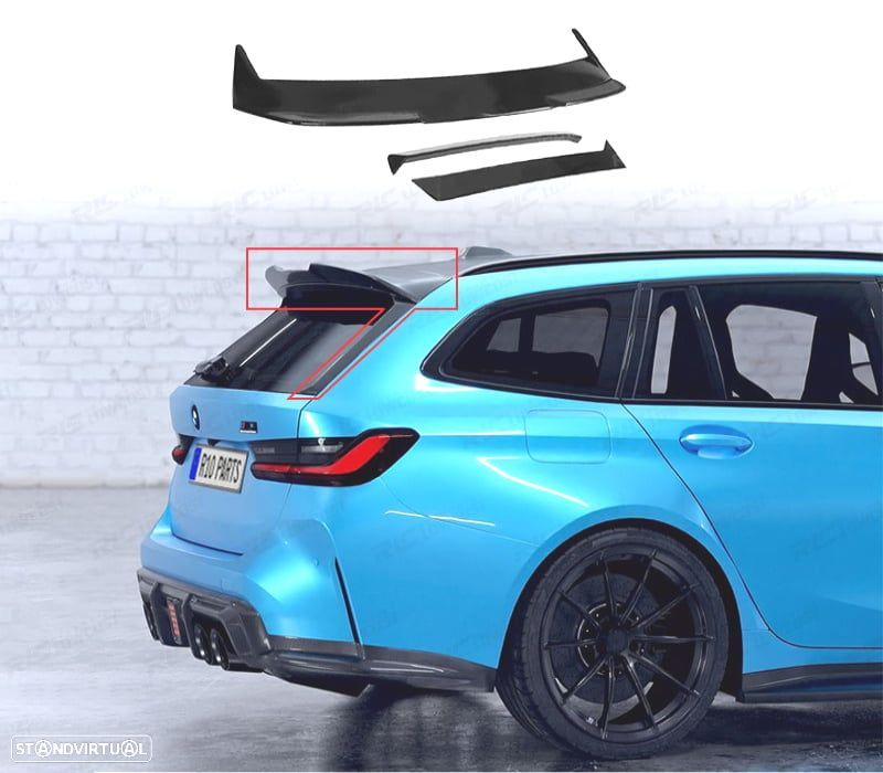 AILERON SPOILER TETO BMW G21 TOURING 18- PRETO BRILHANTE - 1