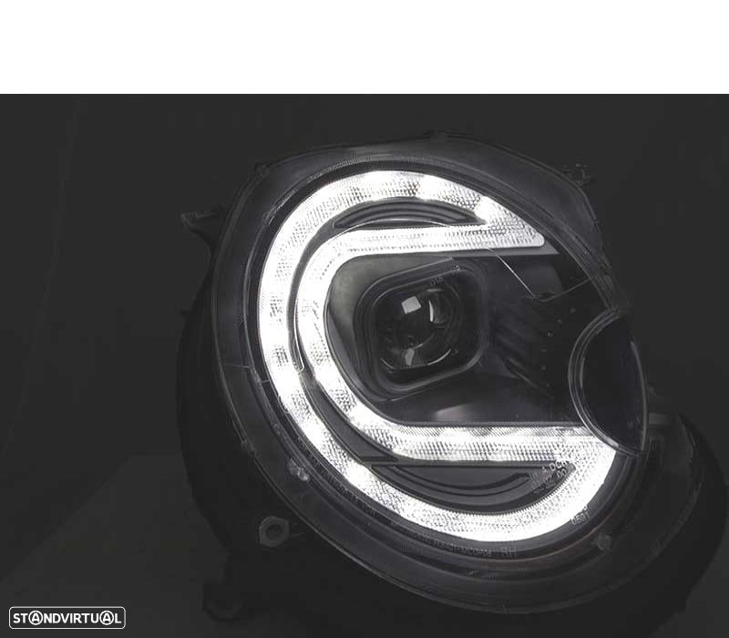 FARÓIS XENON LED MINI COOPER 06-14 PRETO - 4