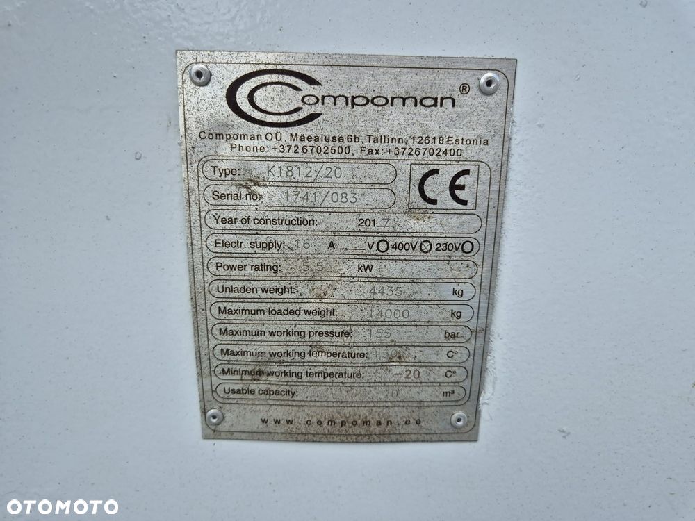 Prasokontener - COMPOMAN K1812/20 - Jak NOWY - Odpady - TOP! - 15
