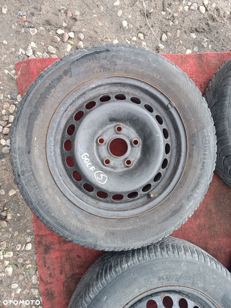 VW GOLF V TOURAN AUDI A3 8P FELGI STALOWE 15 Z OPONAMI 4SZTUKI KOMPLET 195/65 - 2