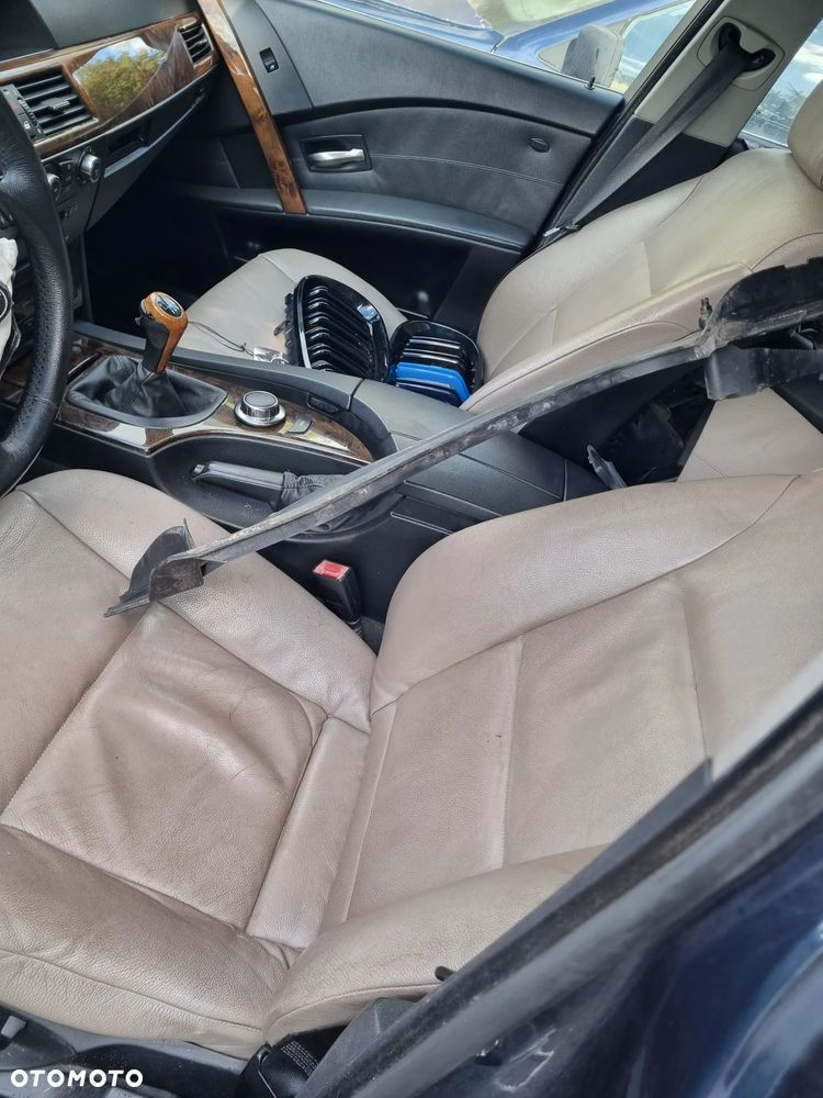 Bmw 520d e60 2.0d 163km m47t2 monacoblau metallic skóra navi ccc na części - 7