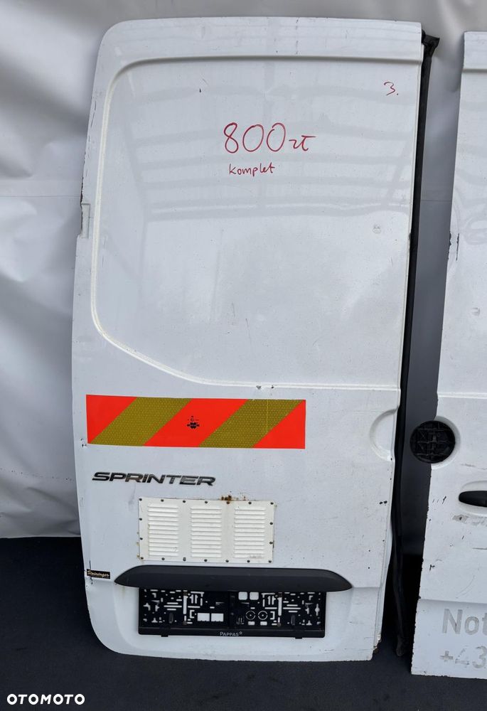 SPRINTER 907 910 17- DRZWI TYLNE NISKIE LEWE I PRAWE TYŁ BIAŁE KOMPLET - 3