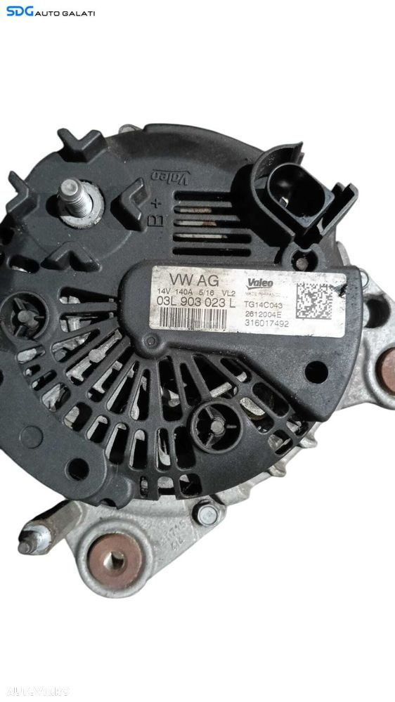 Alternator 140A 14V Volkswagen Sharan 2.0 TDI DFLD CUVA CFFE DLTC CUWA DFMA DLTA DFLA CUVC 2010 - 2019 Cod 03L903023L TG14C043 [M8681] - 3