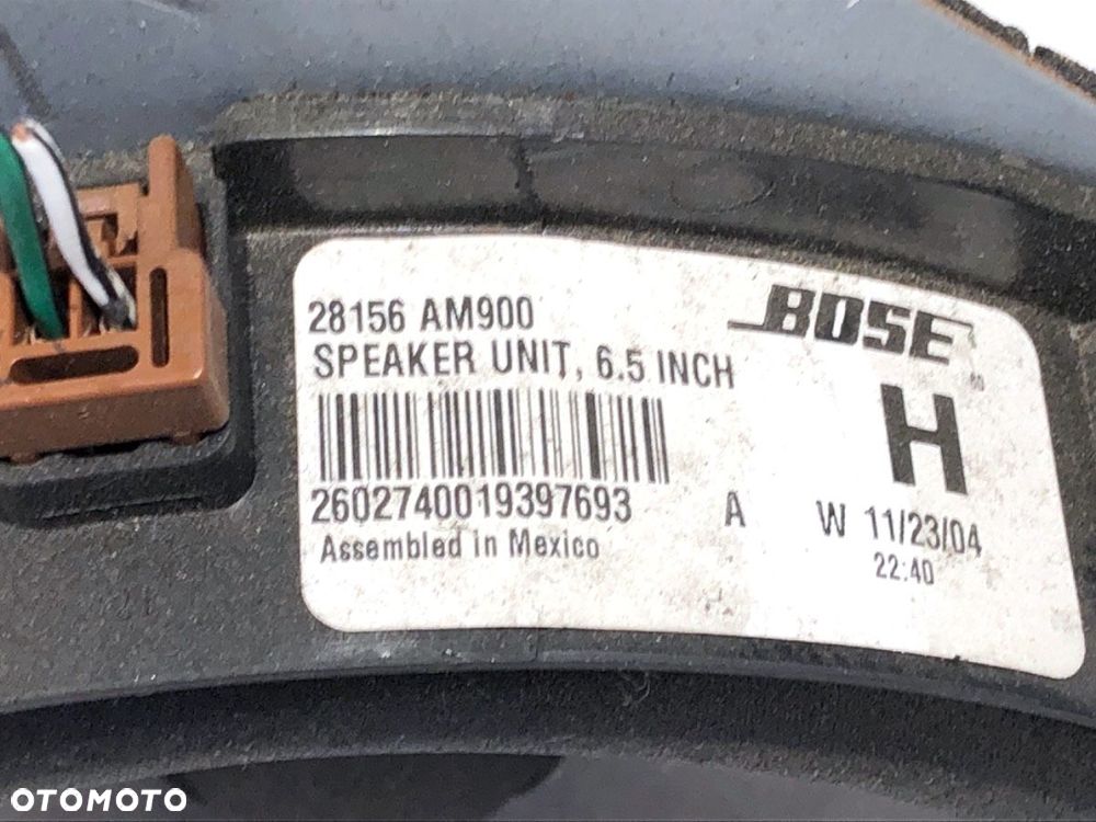 GŁOŚNIKI KOMPLET  NISSAN MURANO I (Z50) 2002 - 2009 3.5 172 kW [234 KM] benzyna 2003 - 2007 - 5