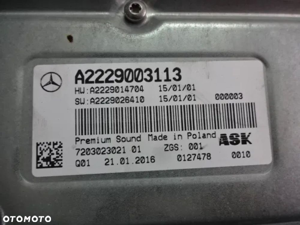 Wzmacniacz MERCEDES W205 A2229003113 - 5