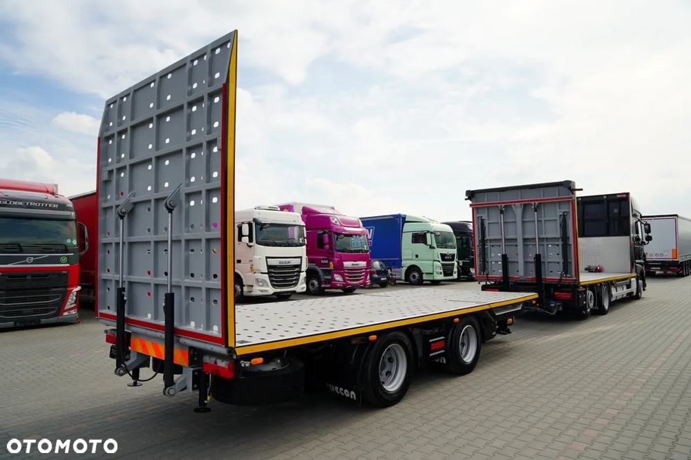 DAF XF 480 / ZESTAW TANDEM LAWETA / 15 ,6 M / SSC / PRZEJAZDOWY / NAJAZDY HYDRAULICZNE / STEROWANIE RADIOWE / WYCIAGARKA / OŚ PODNOSZONA / KLIMA POSTOJOWA - 7