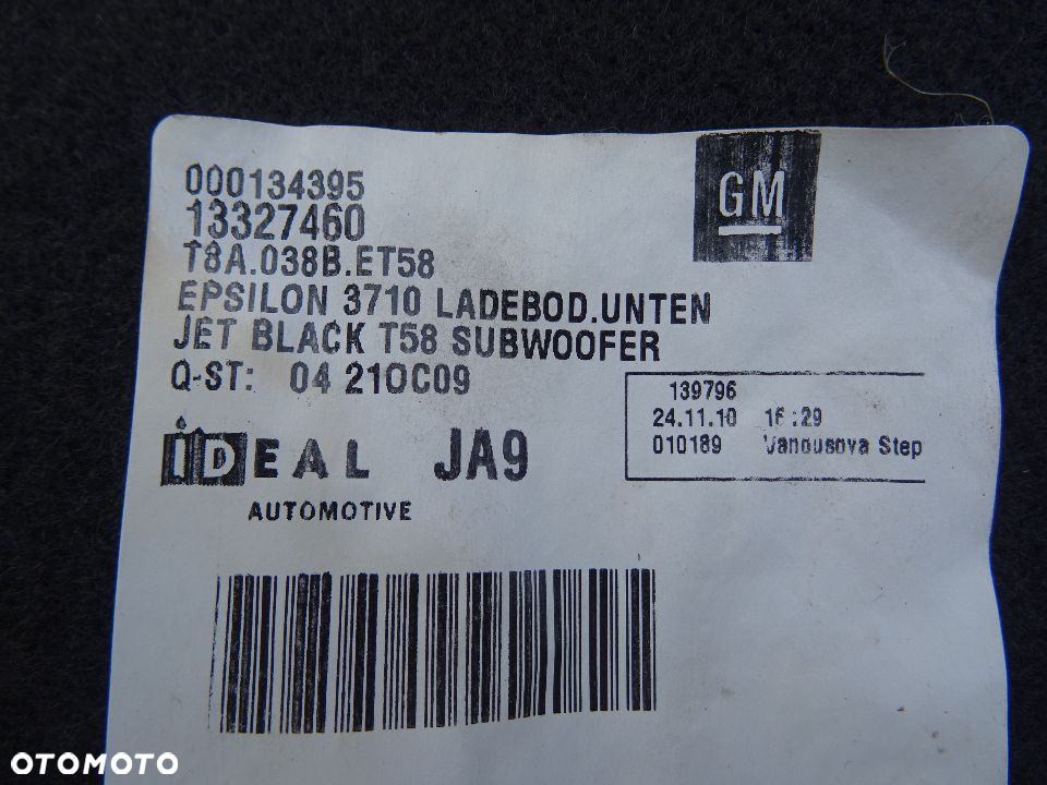 OPEL INSIGNIA KOMBI WYKŁADZINA BAGAŻNIKA DOLNA PODŁOGA PRZEGRODA PÓŁKA 13327460 - 3
