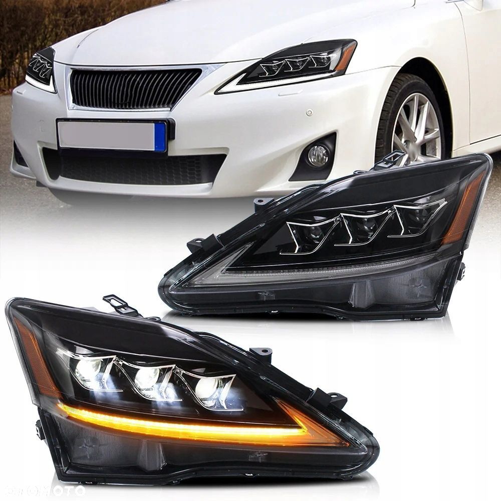 reflektory lampy kpl vland full led neon dts tuning lexus is ii 2 2006-2013 - 6