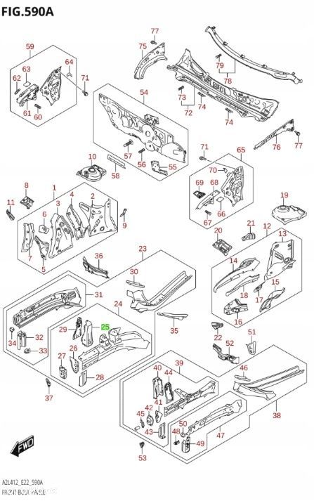 SUZUKI SWIFT MK8 17-ŁĄCZNIK BELEK GÓRNY PRAWY WEW - 5