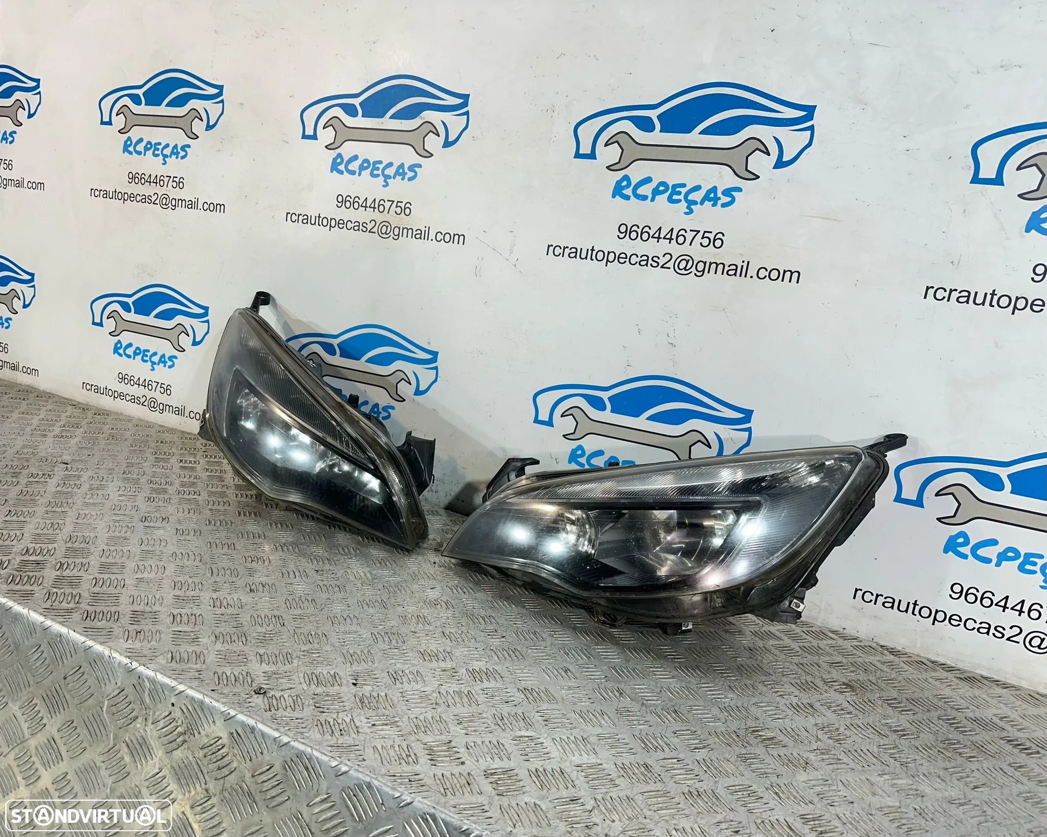 .Conjunto Oticas Farois Frontal Frente Esquerda Direita Halogenio Original GM Opel Astra J 1LG010011-17 1LG010011-18 - 4