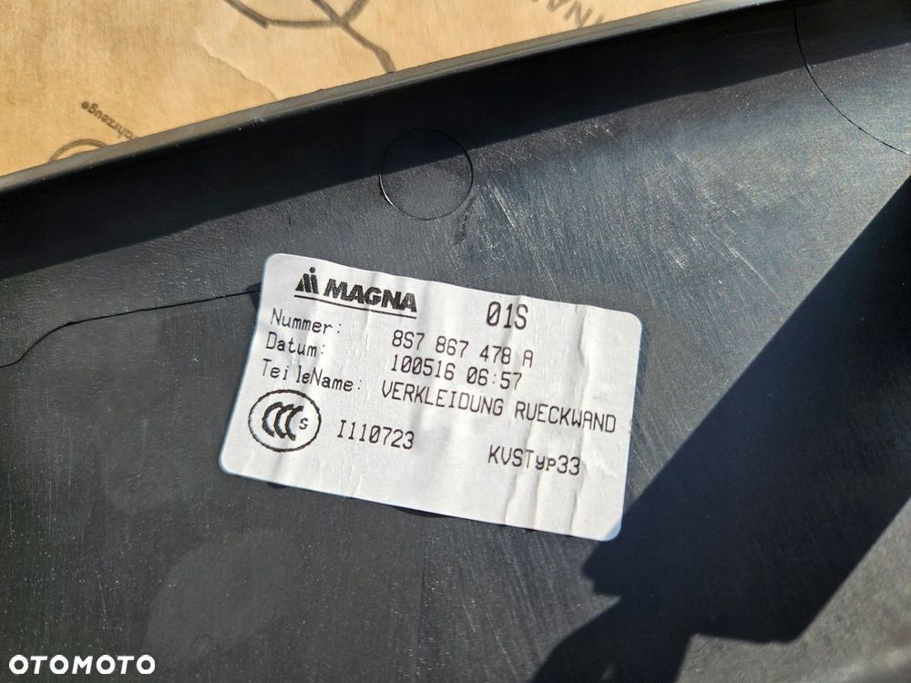 AUDI TT 8S CABRIO TAPICERKA PRAWA 8S7867478A - 3