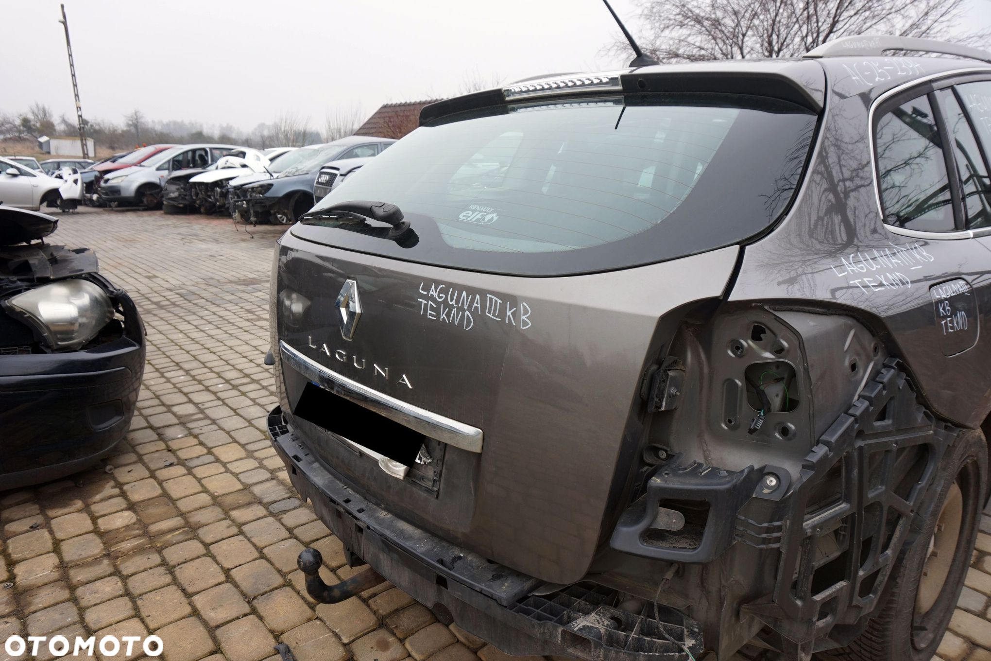 KLAPA BAGAŻNIKA TYLNA LAGUNA III PH1 KOMBI TEKND  SZARY RENAULT 2007-2012 - 2
