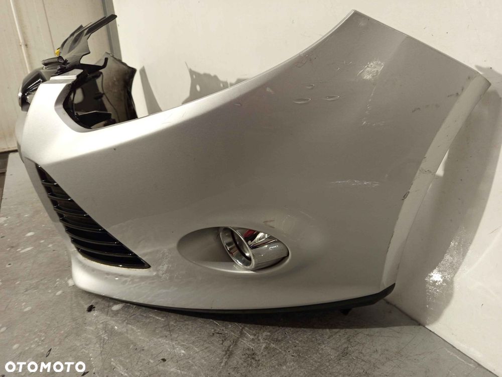 + ZDERZAK PRZÓD PRZEDNI FORD FOCUS MK3 3 III 0B SREBRNY HALOGENY - 2