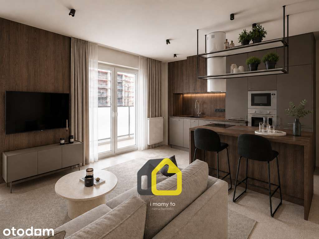 Słoneczna kawalerka, duży balkon, osobna kuchnia