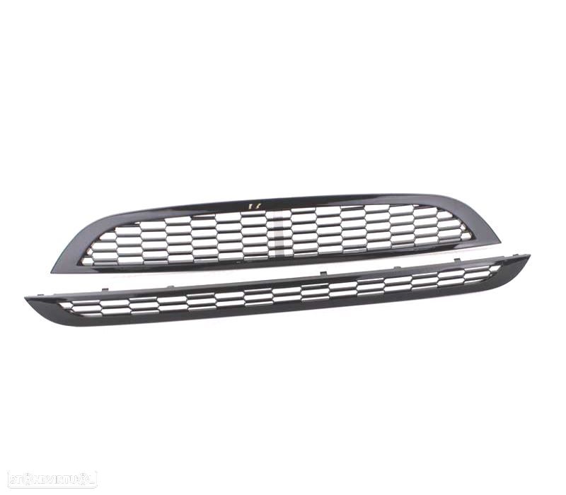 GRELHA FRONTAL MINI COOPER S 01-06 PRETO BRILHANTE - 5