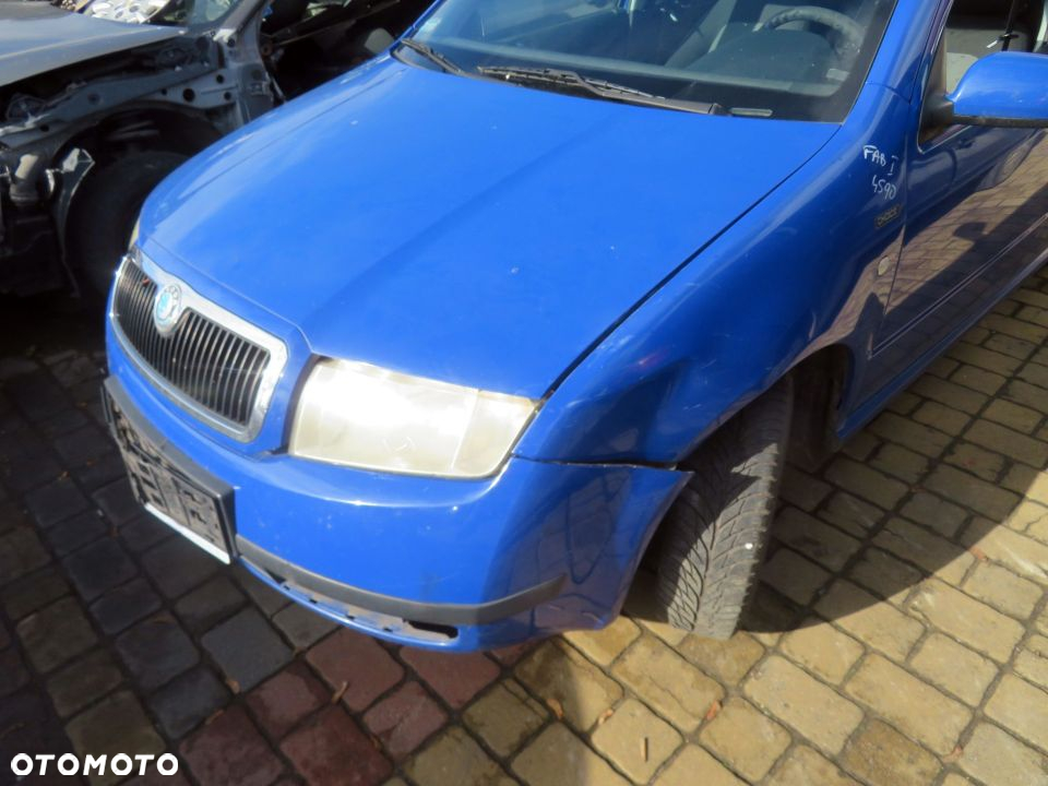 MASKA ZDERZAK BŁOTNIKI LAMPY FABIA I 6Y LIFT 4590  SKODA 2004-2008 NIEBIESKI PRZÓD KOMPLETNY - 3