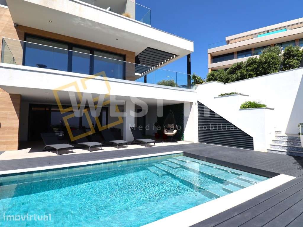 Moradia T4 com piscina de água salgada aquecida - Vista mar fabulos... - Grande imagem: 2/47