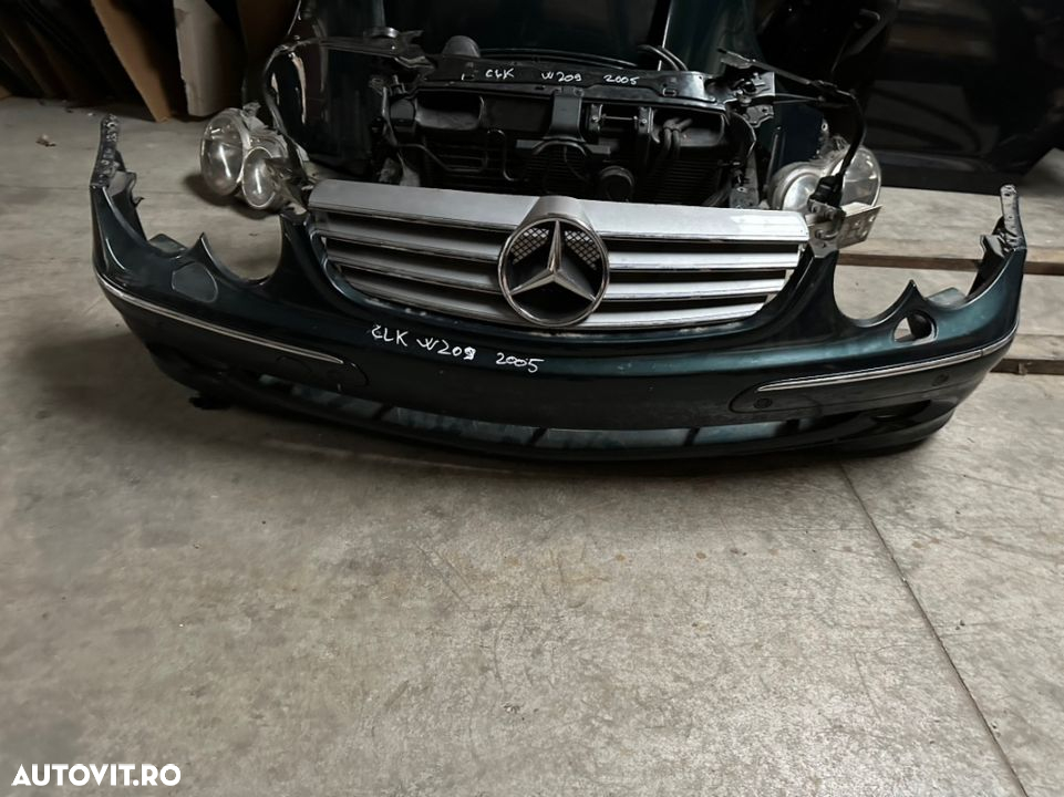 Toate piesele din fata MERCEDES CLK an 2005 diesel : capota, bara fata, grila, trager, radiatoare, ventilator, faruri, aripi - 5
