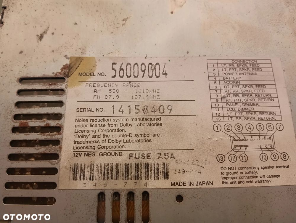 Oryginalne radio Jeep Cherokee Wrangler Klasyk - 2