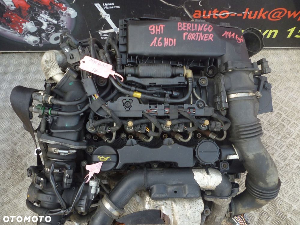 SILNIK CITROEN BERLINGO PEUGEOT PARTNER 1.6 HDI 9HT 171 TYS  UKŁ WTRYSKOWY - 2