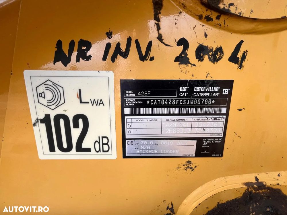 Caterpillar CAT 428 F Buldoexcavator - 3