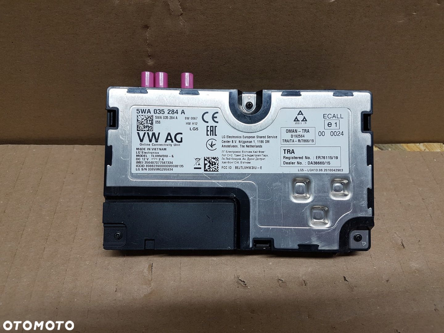 MODUŁ STEROWNIK ONLINE VW SKODA AUDI 5WA035284A - 1