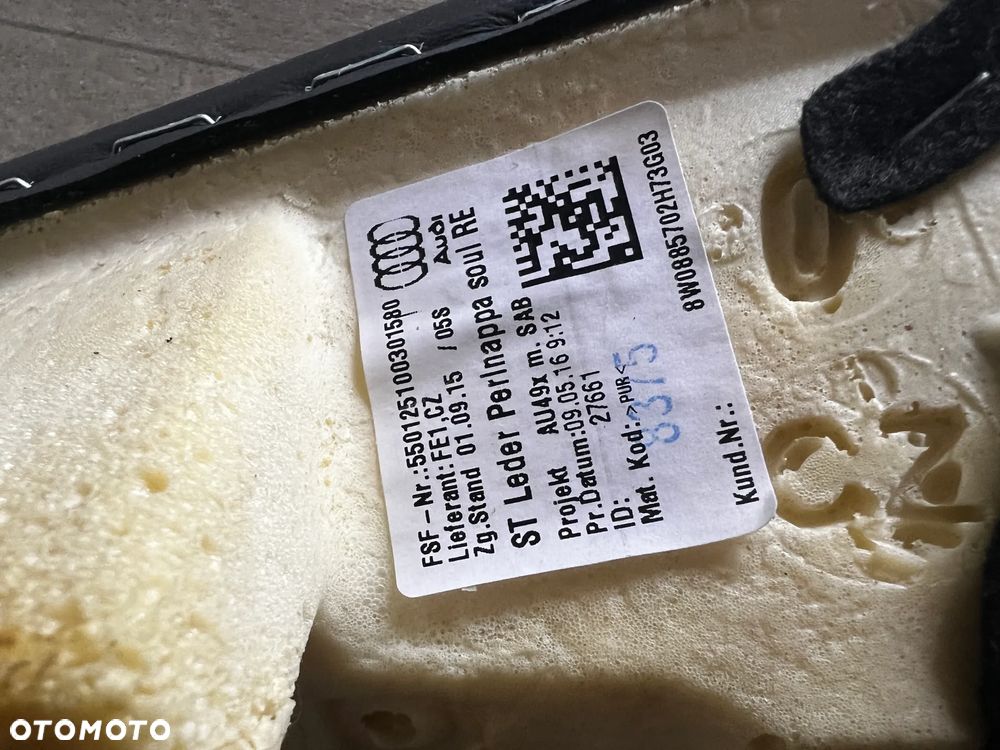BOCZEK SKÓRA PODUSZKA AIRBAG LEWY PRAWY TYŁ KANAPY AUDI A4 B9 8W 8W0885701H 8W0880441D 8W0885702H 8W0880442D - 5