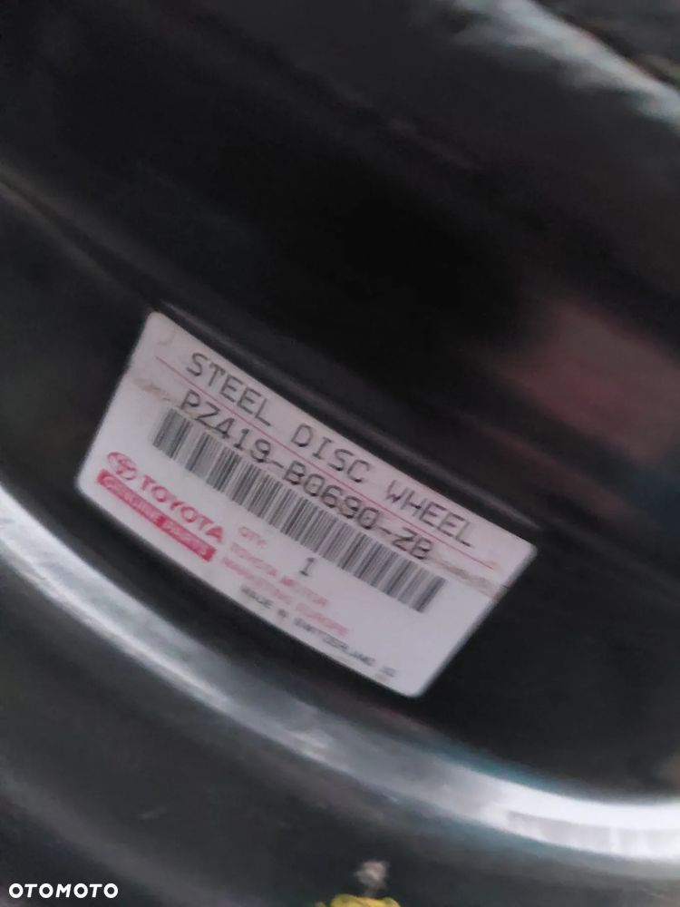 Felgi stalowe 14" cali komplet Toyota 4x100 Oryginalne - 3