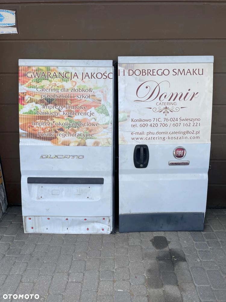 FIAT DUCATO DRZWI LEWE PRAWE TYŁ TYLNE kompletne białe 06- H1 niski - 1