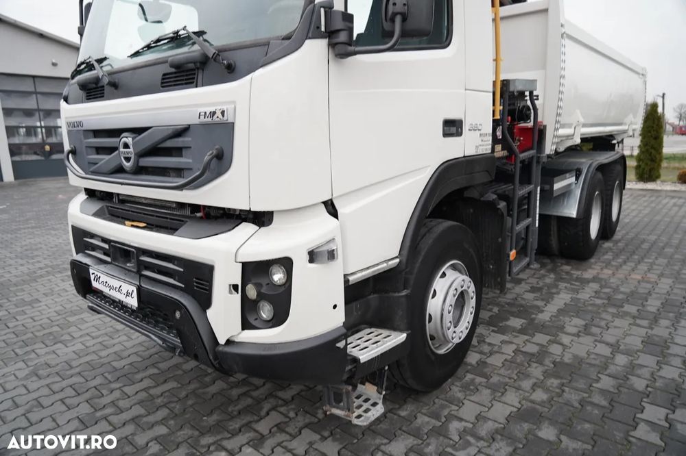 Volvo FMX 380 / 6x4 / BASCULATOR + HDS HMF 1820 K2 / HYDRODOLTA / RADIOCOMANDĂ / GRAPPA / ROTATOR / - 14