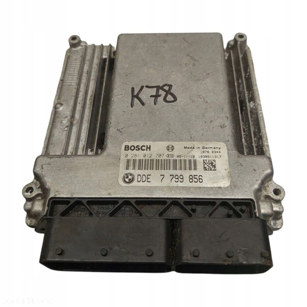 STEROWNIK KOMPUTER BMW E60 E61 E90 E65 3.0D 7799856 0281012707 ECU - 1