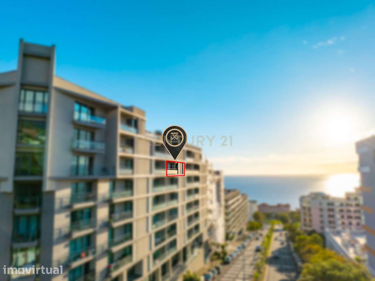 Apartamento T2 Mobilado nos Piornais com Piscina,  Ginásio, Varanda e - Grande imagem: 3/23
