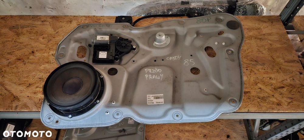 VW Caddy 2K III 2003-  Plansza drzwi przednia prawa Podnośnik szyby przód prawy Silniczek podnośnika Głośnik drzwi Moduł Sterownik 1K0959792C 1T0959702 EUROPA - 1