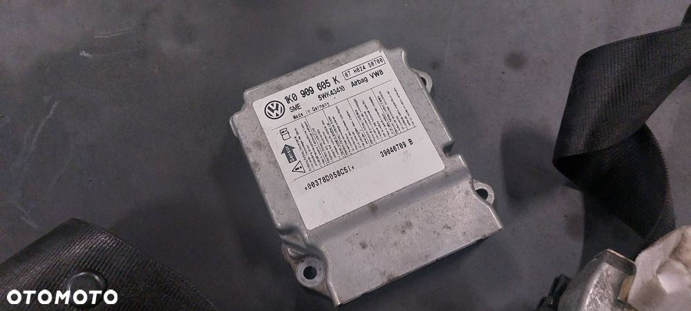 ZESTAW AIRBAG POSTRZAŁOWY SKODA OCTAVIA II 1Z0880201N 1K0909605K - 4