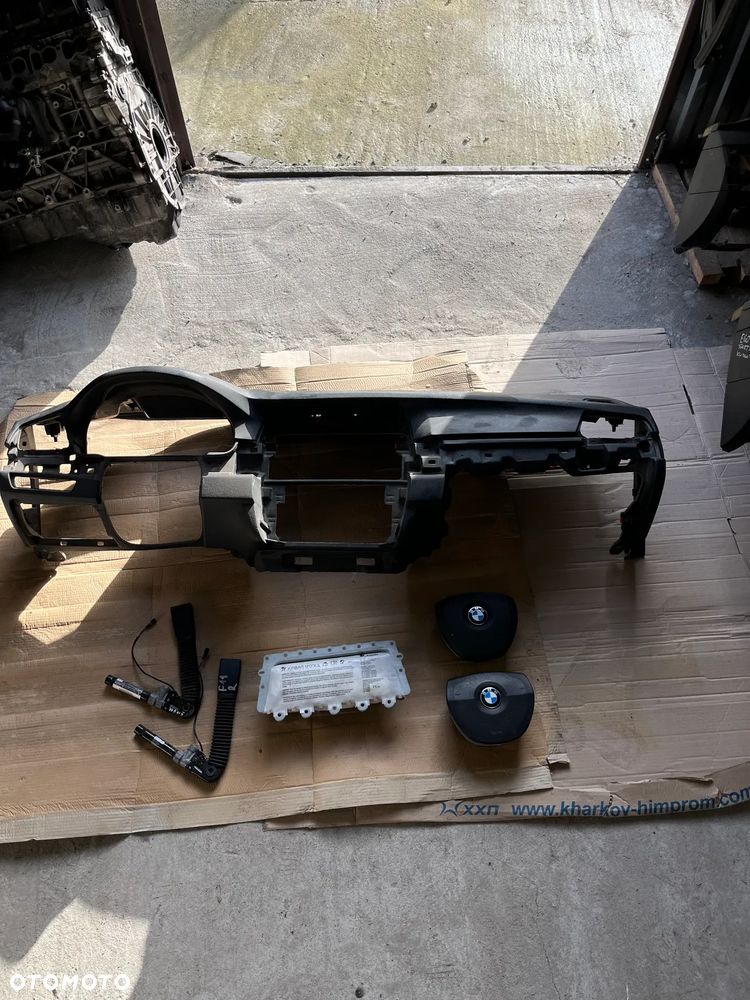 BMW 5 F10 F11 DESKA ROZDZIELCZA KOKPIT KONSOLA HUD ARIBAG NAPINACZE ORYGINAŁ KOMPLET - 3