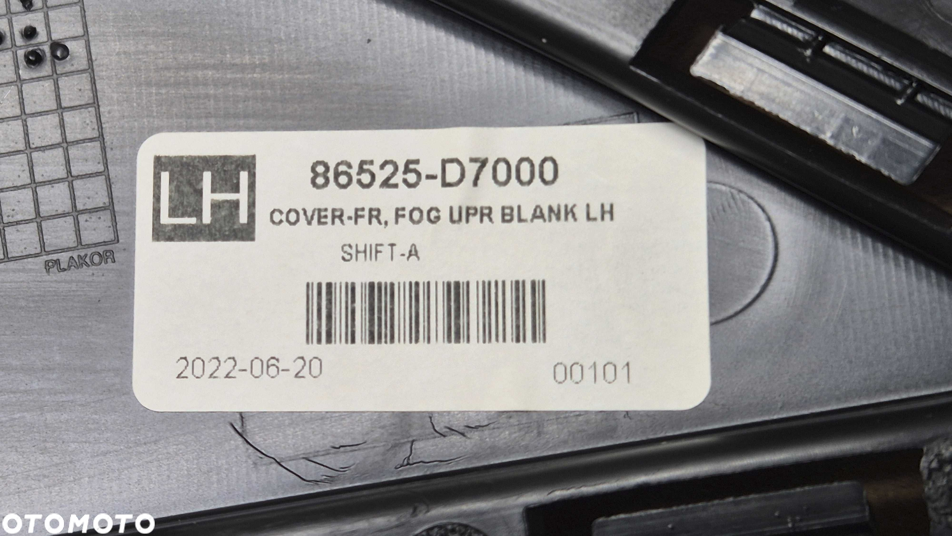 Kratka zaślepka zderzaka PRZÓD LEWA Hyundai Tucson III OE 86525-D7000 - 7