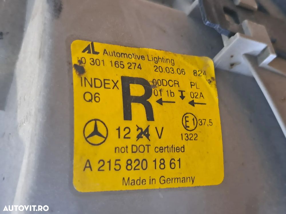 Far Dreapta ( de la masina cu volan pe stanga )Mercedes-Benz CL-Class (C215) / S-Class (W220)  cu defecte-vezi foto  Bi-Xenon (Volan Stanga - LHD) - 4