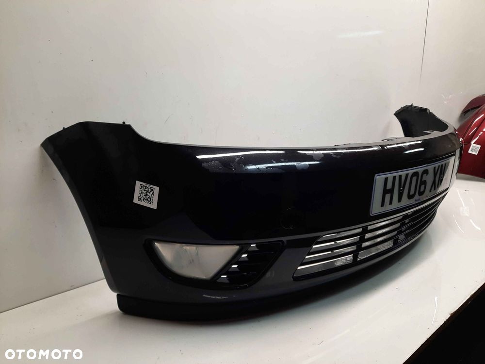 ^ ZDERZAK PRZÓD PRZEDNI FORD FIESTA MK.6 6 VI D2 CZARNY HALOGENY - 5
