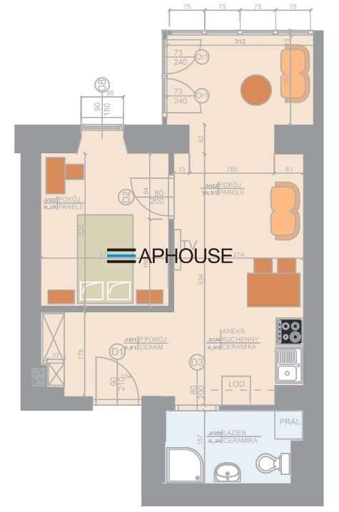 1-bedroom Balkon Parking Stare Miasto Ariańska