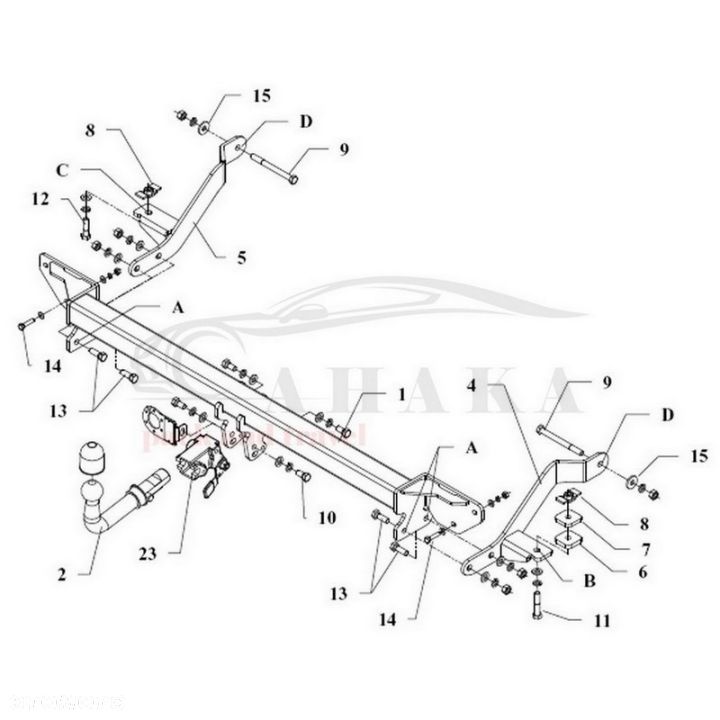 Hak Holowniczy Automat Do Citroen Jumper L1, L2, L3 Furgon, Bus 2011-2014 - 3