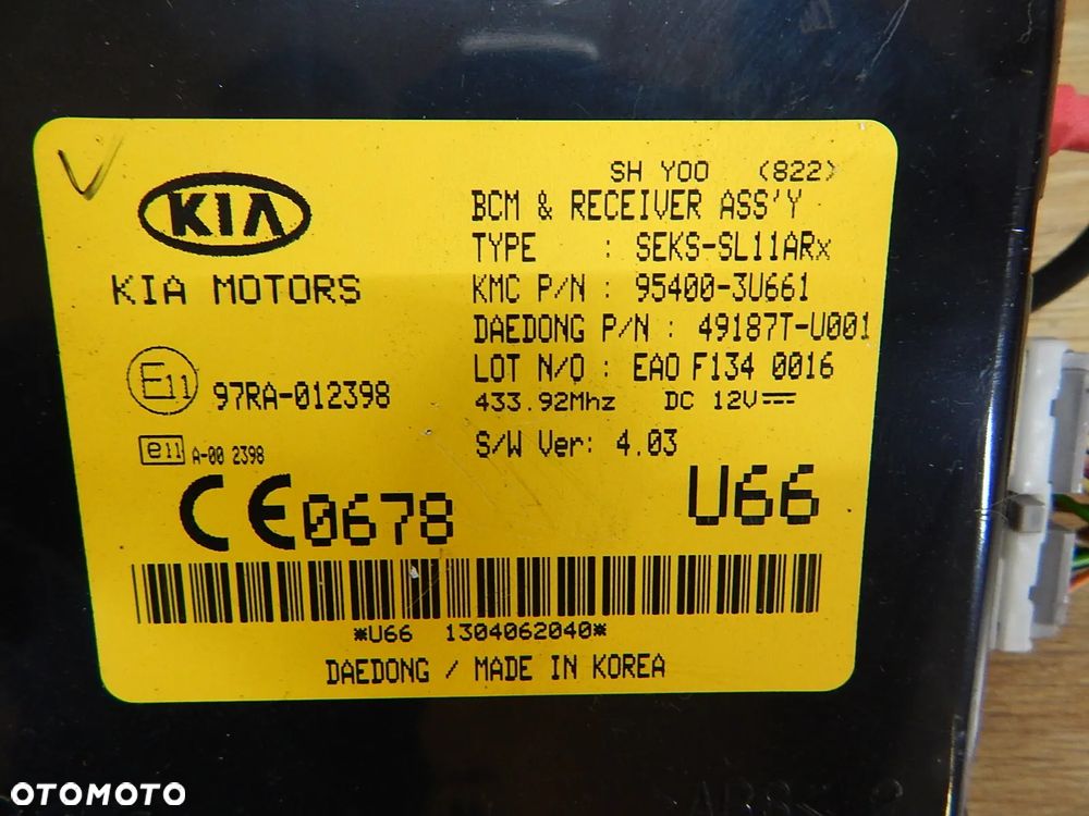 Zestaw startowy do odpalenia sterownik 1.6 GDI Kia Sportage III Hyundai 10-16 Łuków części - 7