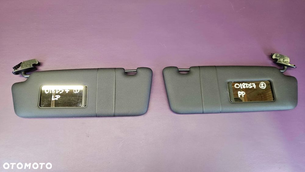 Daszek Słonecznik 8E0857551/551A 8E0857552/552A Czarne S-Line Osłona Przeciwsłoneczna Komplet Podświetlanie AUDI A4 B6 B7 - 1