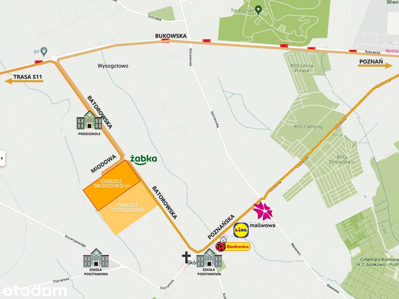 Nowe domy w Skórzewie-zachodnia sypialnia Poznania - Pełny obrazek: 2/19