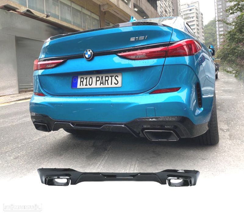 DIFUSOR BMW F44 + PONTEIRAS ESCAPE PRETO BRILHANTE - 1