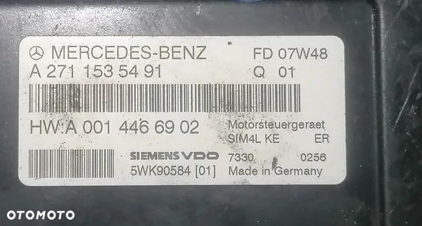 MERCEDES W211 - KOMPUTER SILNIKA A2711535491, A0014466902 - 2