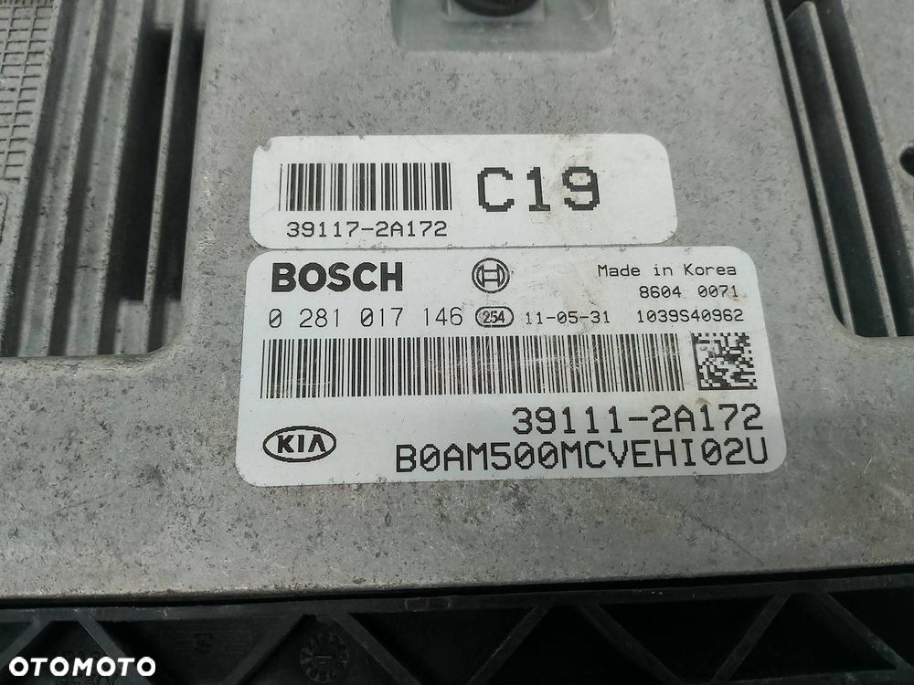 KOMPUTER, STEROWNIK KIA SOUL I 39111-2A172 0281017146  1.6 CRDI - 6