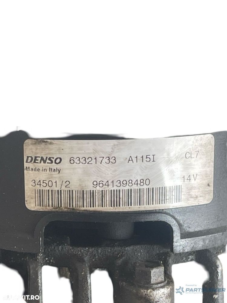 Alternator PEUGEOT 206 Hatchback 2A/C 1998 - > 1.4B 9641398480 / 63321733 - 3